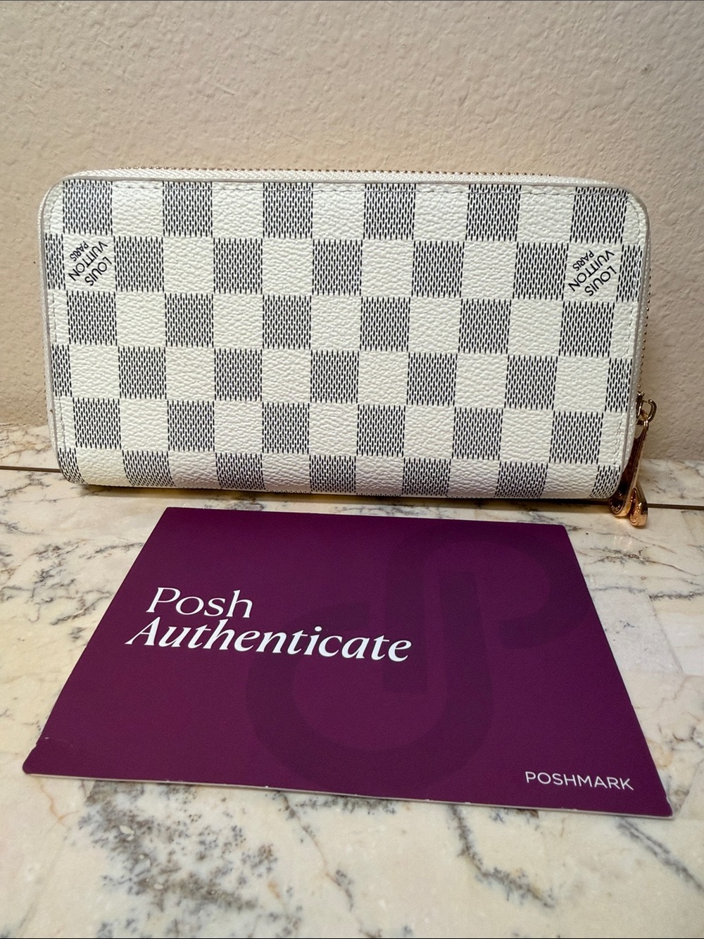 LV Damier Azur Double Zip Wallet‼️Comes with COA‼️